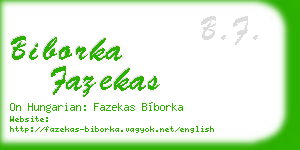 biborka fazekas business card