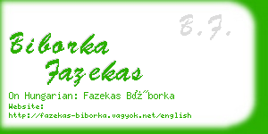 biborka fazekas business card